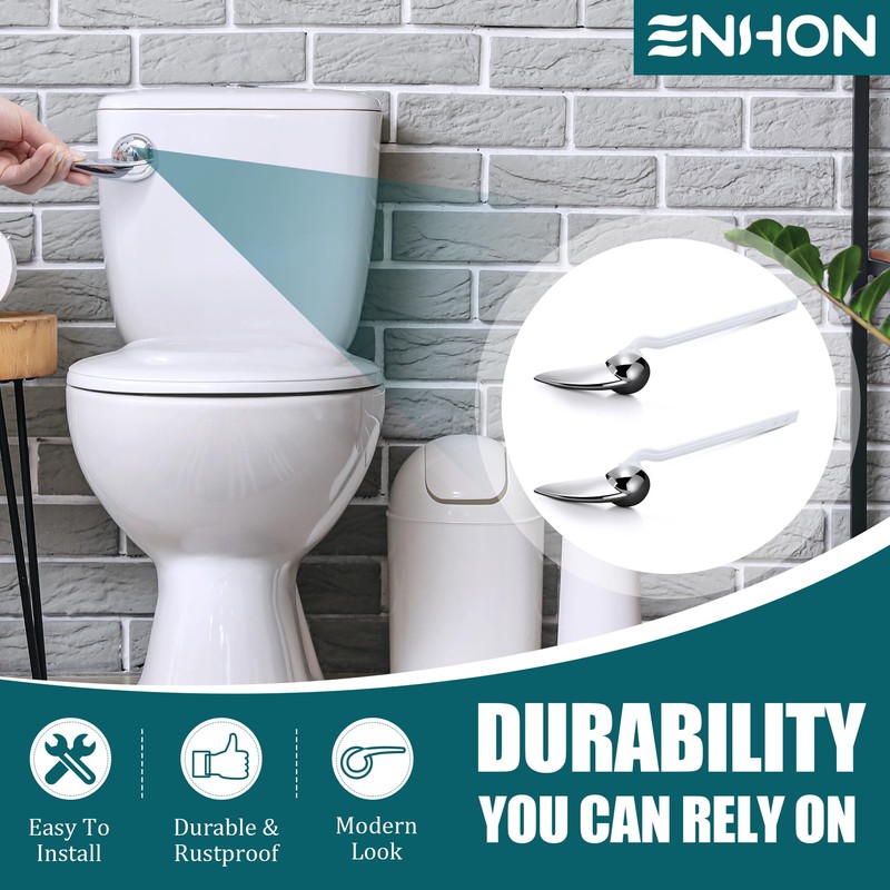 Enhon 2 Pack Universal Toilet Flush Handle Replacement Kit, Compatible
