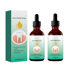 2 PCS Gum Repair Drops for Receding Gums,Gentle Soothing & Nourishing Formula,Effective Gum Gel to Soothe Swollen,Restore Gum Health and Protect Against Recession