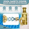 Katouigb Pool Safety Cover Brass Anchor with Beauty Collar Disc