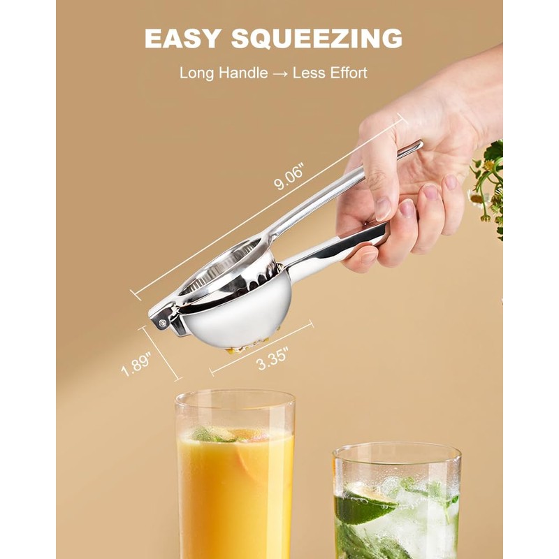 Brigii Lemon Squeezer Juicer for Lime and Lemon, Heavy-Duty 304