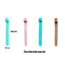 FAGEGFA 35pcs Data Cable Silicone Cable Ties 3 Holes 4 Hole Cable Ties Silicone Cable Ties Round Head Large Round Holes