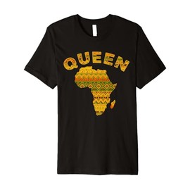 African Attire Women Tops Girls Kente Afro African Queen Premium T-Shirt