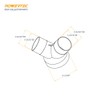 POWERTEC 70189-P2 Dust Collector Y-Fitting | 6-Inch to 4-Inch Hose