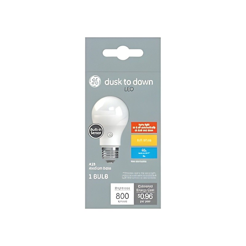 GE Dusk-to-Dawn 60-Watt EQ A19 Warm White Dimmable LED Light