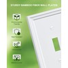 TREEWELL 2-Pack Quad Toggle Light Switch Cover Plate, White Decorative