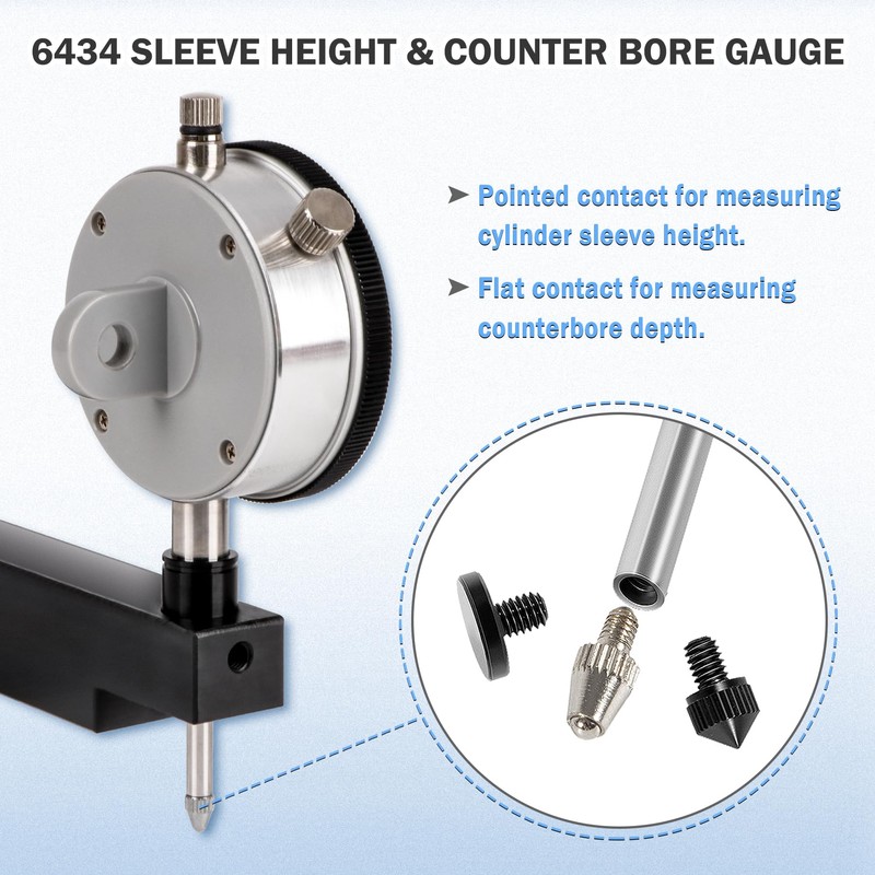6434 Sleeve Height and Counter Bore Gauge for All Diesel