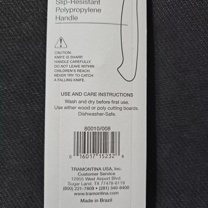 Tramontina Professional 4" Paring Knife~ Slip-Resistant Handle ~Made in Brazil