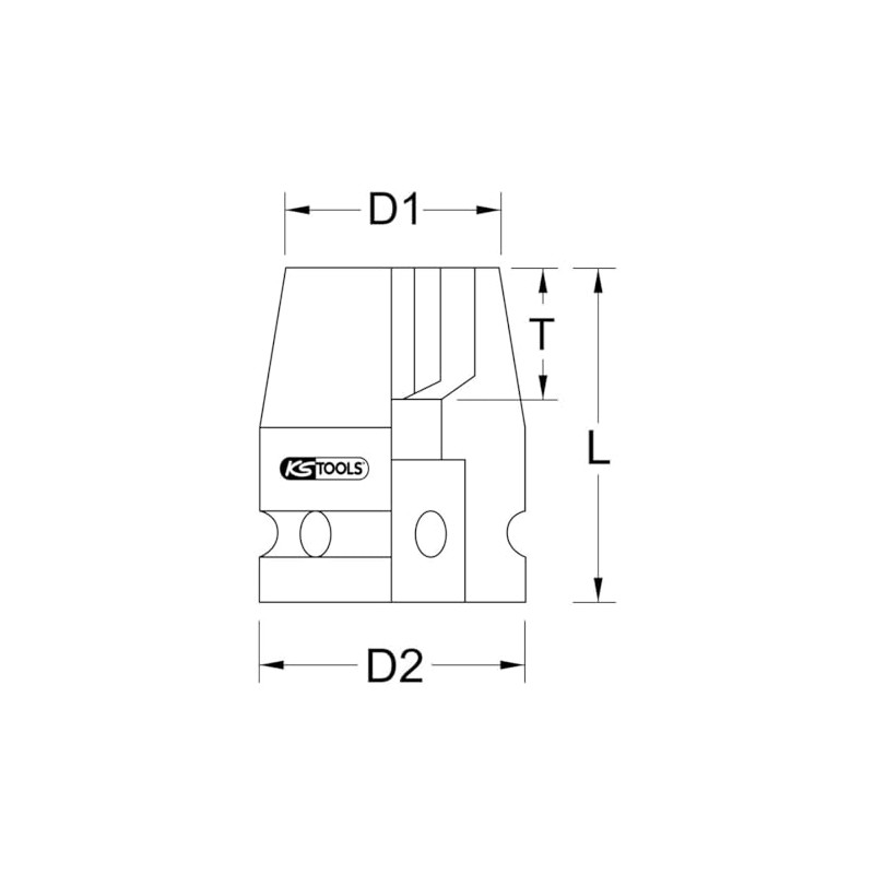 '3/8 "Impact Wrench Nut 15 mm Short Design