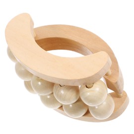 FOMIYES Wood Massage Roller with Durable Wooden Handle Portable Body and Neck Massager for Muscle Relief and Yoga Stretching Lightweight Handheld Tool for Home Gym and Travel Use