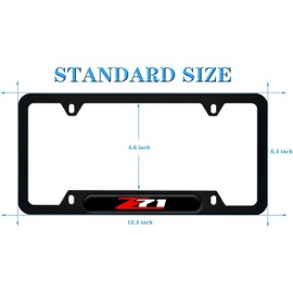 2Pcs for z71 Black Metal Licence Plate Frame Compatible Accessories for Silverado Sierra Tahoe Suburban