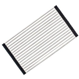 Ahyuan Roll up Dish Drying Rack Over The Sink Kitchen Roll up Sink Drying Rack Portable Dish Rack Dish Drainer Foldable SUS304 Stainless Steel Dish Drying Rack (20.5''x11.2'')
