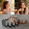 8Pcs Tortoise Shell Headband Fashion Plastic Headbands with Teeth Comb
