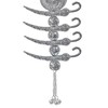 Metal Silver Oxidised Finished Nimbu Mirchi Wall Hanging for Cars,