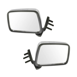 Driver & Passenger Side Mirror Set with Chrome Housing Compatible with 1986-1994 Nissan D21 1995-1997 Pickup NI1320109 NI1321109