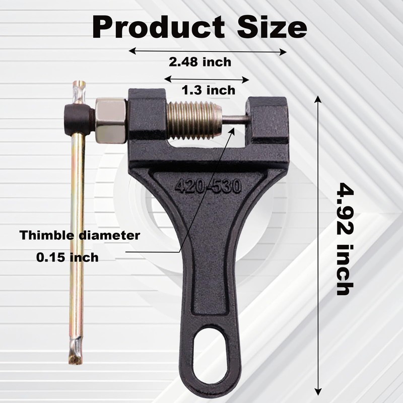Chain Breaker #420-530, Heavy Duty Chain Breaker Riveting Tool, Chain