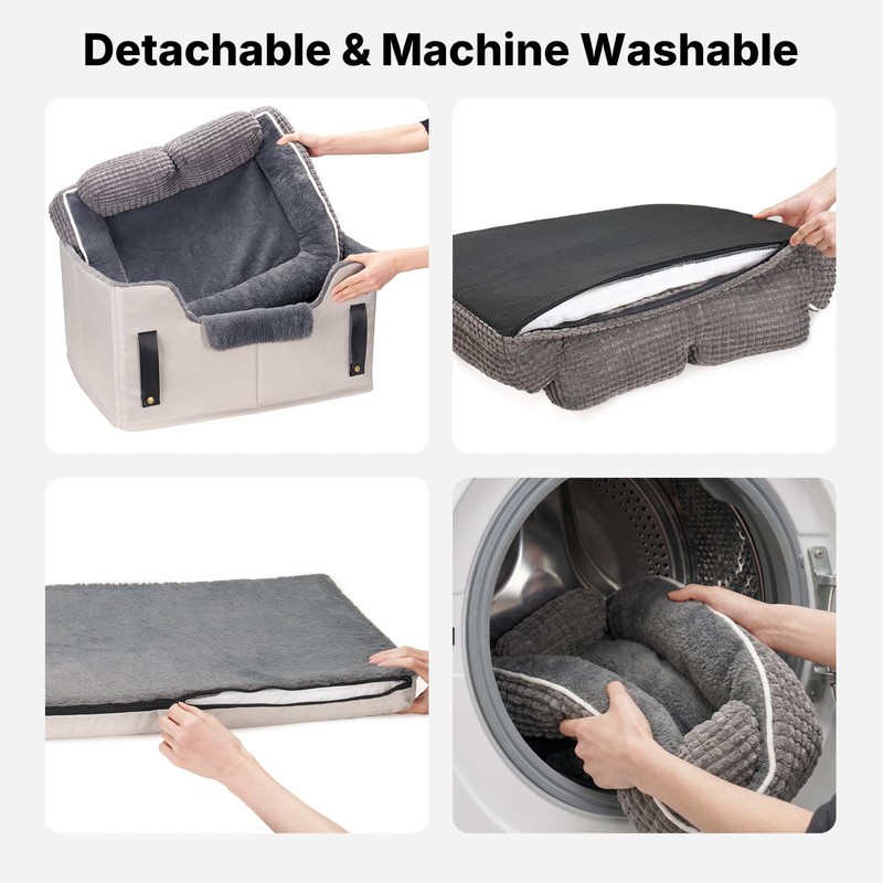 Veehoo Dog Car Seat for Small Medium Dogs Back Seat