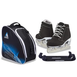 SKATE GURU Jackson Ultima Recreational Women's Figure Ice Skates Softec Diva DV3000 / Color: Black, Adult Size: 7 Bundle with Free Bag and Guardog Skate Guards