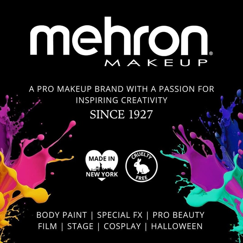 Mehron Makeup Paradise AQ Glitter Face and Body Paint, RED