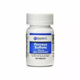 Reliable 1 Ferrous Sulfate 325mg Iron Supplement 3-Pack | Iron Pills | | 100 Iron Tablet...