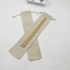 6Pcs Cotton Linen Drawstring Bag Cutlery Fork Spoon Chopsticks Straw