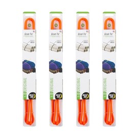 Nite Ize Gear Tie Reusable Rubber Twist Tie - Bendable Rubber Ties for Indoor & Outdoor Use - Reusable Multipurpose Twist Ties for Organizing & More - 64", Bright Orange (4 Pack)