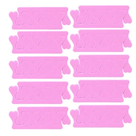 Finger Separator, Toe Separator, Nail and Toenail Separators for Nail Art, Pedicure, Toe Separator, Finger Separator Set, 10 Pieces (Pink)