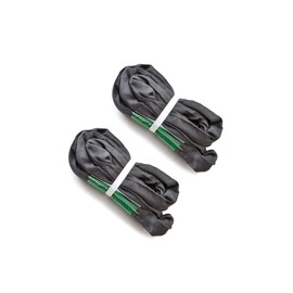 Black Spanset Round Slings 2-Pack for Aerial Hoop Rigging safety rated nylon sling for Yoga Hammock Aerial Silks Wrap Over Tree Limbs or Beams (2 M/ 6'7"FT)