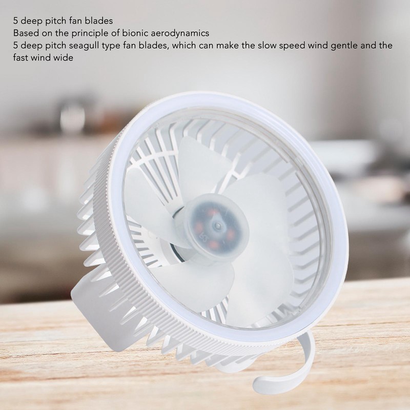 Tripod Stand Fan USB Rechargeable Retractable Portable Camping Fan Hanging