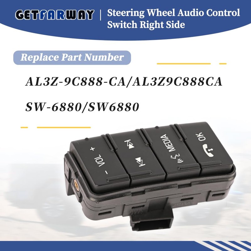 Getfarway Steering Wheel Audio Control Switch Right Side Fit for