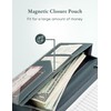 Green Server Book with Zipper Pocket and Magnetic Closure Server