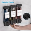 CHGEO Shower Soap Dispenser 3 Chamber No Drill Wall-Mounted, 10.2