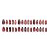 Almond Press on Nails Red Gradient Fake Nails Medium French