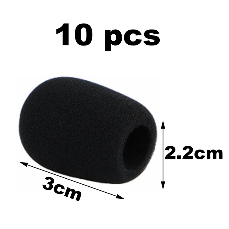 Pack of 10 Pop Protection Microphone, Microphone Windscreen, Lavalier Windscreen,