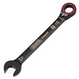 Draper 03907 Expert HI-TORQ Metric Reversible Ratchet Combination Spanner, 17mm, Black