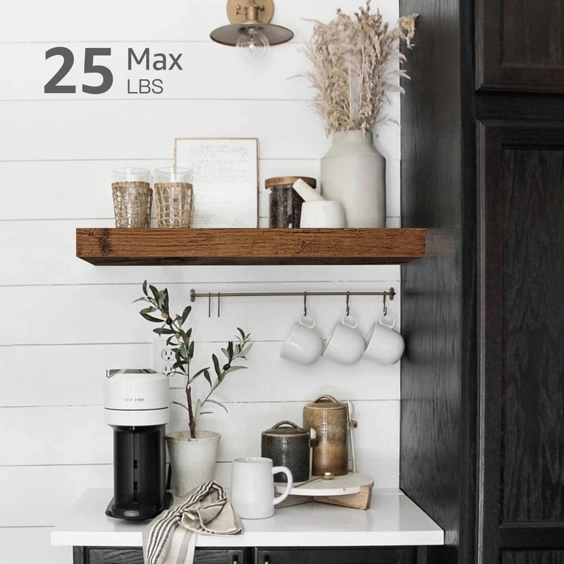 QEEIG Bathroom Floating Shelves for Wall - 15.7" Wall Mounted