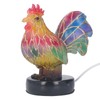 Stained Resin Rooster Table Lamp Night Light LED Animal Night
