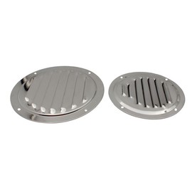 2 Pcs Round Louvered Vent, 316 Stainless Steel Air Vent Grille Ventilator Cover for Yachts, RVs and Fume Cupboards (125mm/5inch)