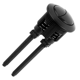 Toilet Push Button Flush Replacement, YTOOK Dual Toilet Flush Button Round Head Toilet Flush Button Replacement Accessories for Bathroom Toilet Water Tank Repair （Black）