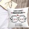 MONALET Funny 1 Year 1st Wedding Anniversary Marriage Throw Pillow