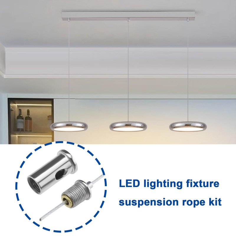 ECSiNG 10 Sets Lighting Suspension Kit Ceiling Hanging Wire Cable