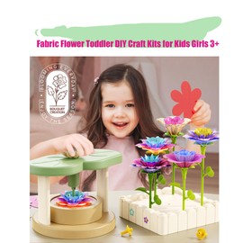 Fabric Flower Toddler Toys 3-4 Girls,189pcs Building Toy Set Flower Bouquets for Kids Arts and Crafts Kit Toddler Girls Boys Gifts for Birthdays Christmas Toys for 3 4 5 6 8 Years Old Girl Boys