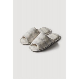JAJU [JAJU] Crisscross Drawing Dot Living Room Slippers _230-245_Ivory
