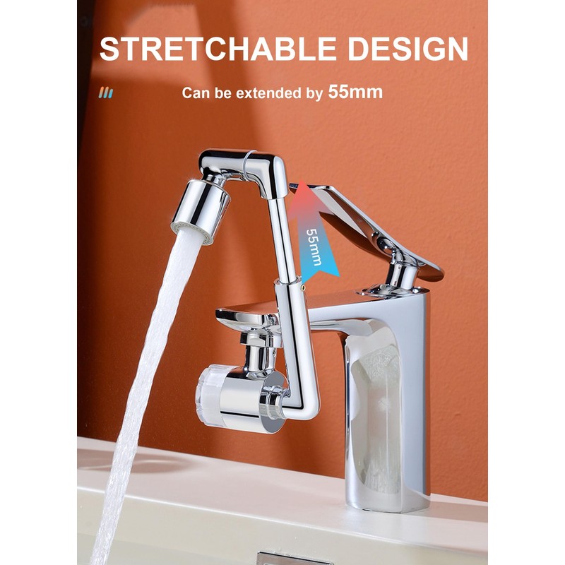 1080 Degree Rotating Multifunctional Extension Tap, Tap Attachment with Dual