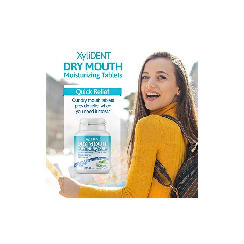 Xylident Xylitol Tabletas Alivio Boca Seca Estimula Saliva Refresca Aliento