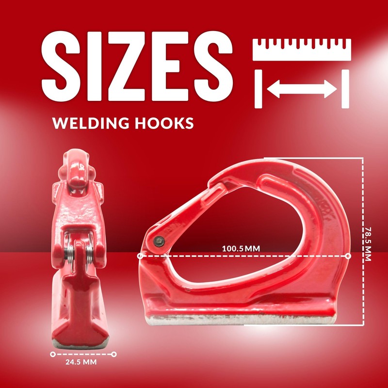 DOJA Barcelona Weld-on Hook with High Load Capacity: 1000 kg