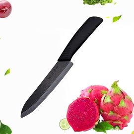 Juego de cuchillos de cocina de cerámica profesional con vainas, súper afilados, a prueba de óxido, resistente a las manchas (cuchillo de chef de 6 pulgadas, cuchillo utilitario de 5 pulgadas, cuchillo de fruta de 4 pulgadas)
