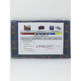 ComfortCare Heavy Duty Re-Usable Adult Bib/Apron Blue Plaid