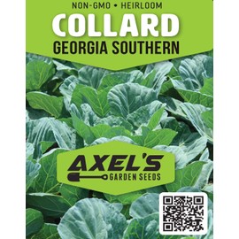 Collard Green Seeds for Planting - Plant & Grow Georgia Southern Collards - Full Planting Instructions to Plant a Home Outdoor Vegetable Garden - Great Gardening Gift, 2 Packets