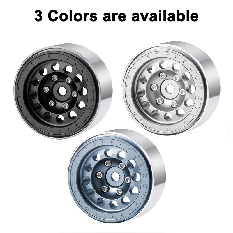 Zolikar 1.0 Beadlock Wheels Rim Aluminum Alloy 1.0" Wheels 4Pcs,