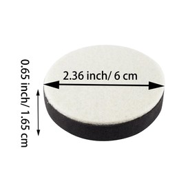 AUXBC 0.65 Inch Self-Adhesive Furniture Riser, Soft Furniture Leg Pads, Round Bed Table Sofa Lift Bed Riser, Adds 0.65 Inch Height with Felt Pad (4Pcs/Black)